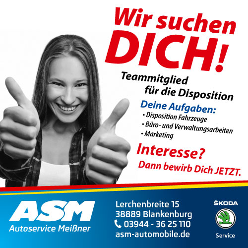 ASM Autoservice Meißner e.K. Disposition / Marketing (m/w/d) - 6 Stunden