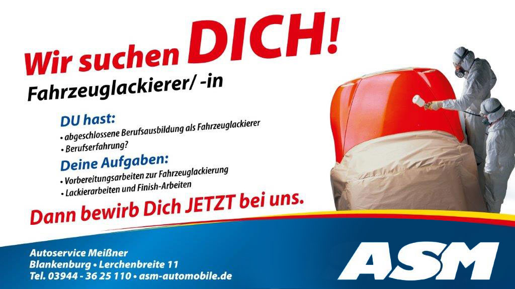 Fahrzeuglackierer/-in (m/w/d) bei ASM Autoservice Meißner e.K. 