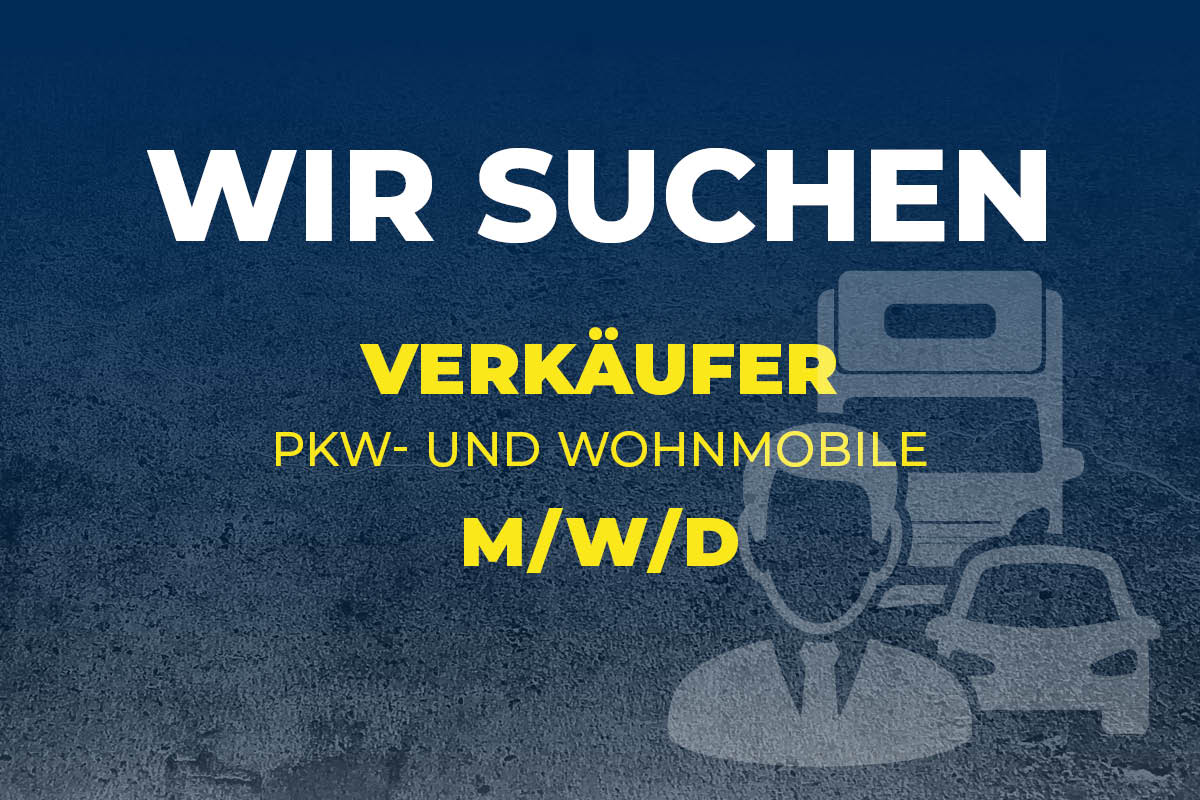 Verkäufer/-in für PKW und Wohnmobile